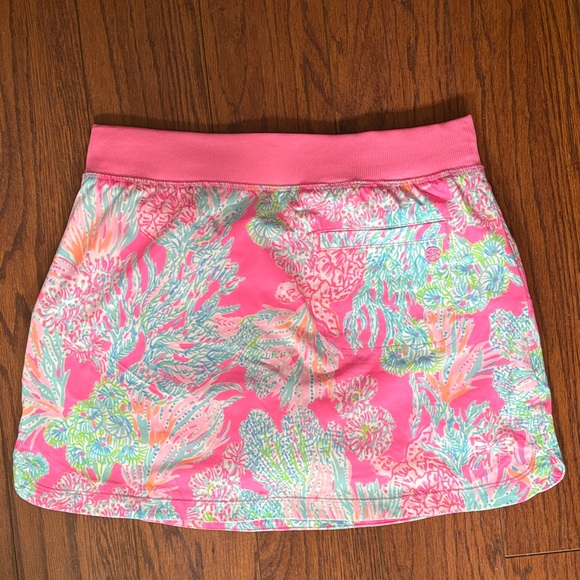 Lilly Pulitzer Pink and Green Floral Mini Skirt - Picture 4 of 4